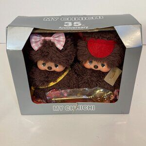 Mychhichi 35th Anniversary Monchhichi Doll Pair Plush Toy Sekiguchi Japan New